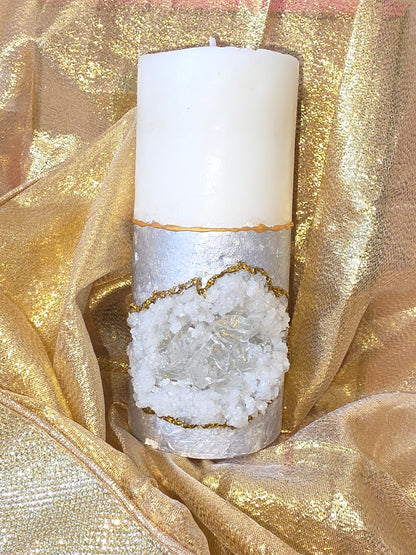 Geode Style candles and Mirror stand